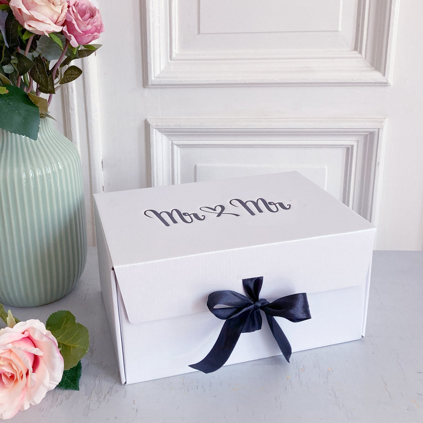 Mr & Mr Premium-Geschenkset "Happy Hearts" zur Hochzeit mit Inhalt - 7 teilig