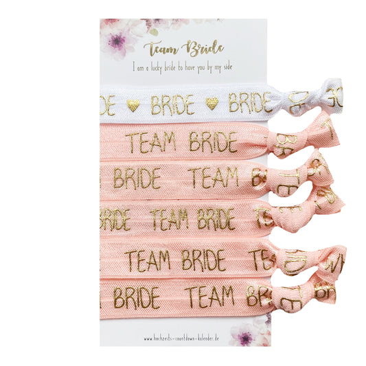 "Team Bride" bracelet set for the hen party (6 pieces)