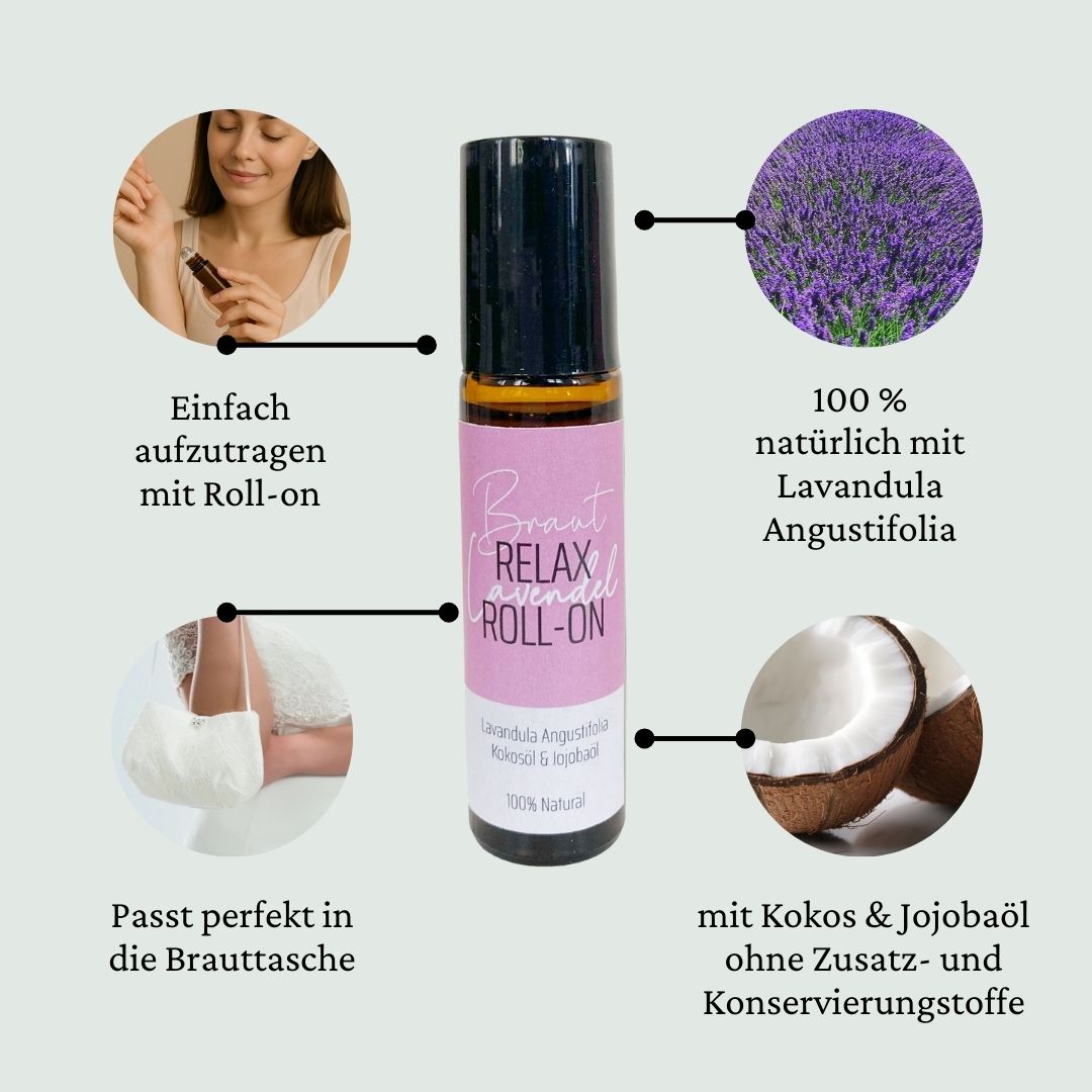 Braut Relax Lavendelöl Roll-on 10 ml - Für die Brauttasche