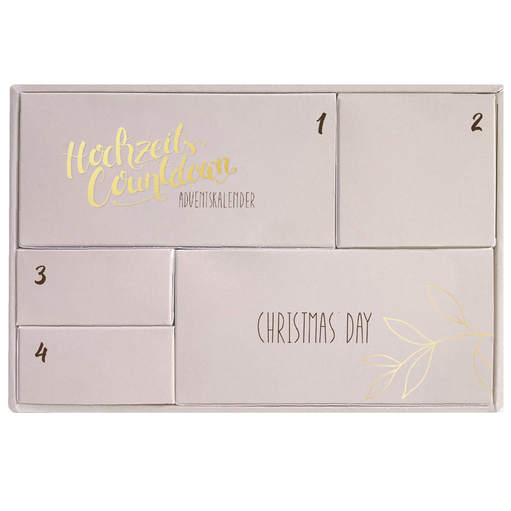 Adventskalender für die Braut Hochzeit mit 5 Türchen für den Advent - Limited Edition