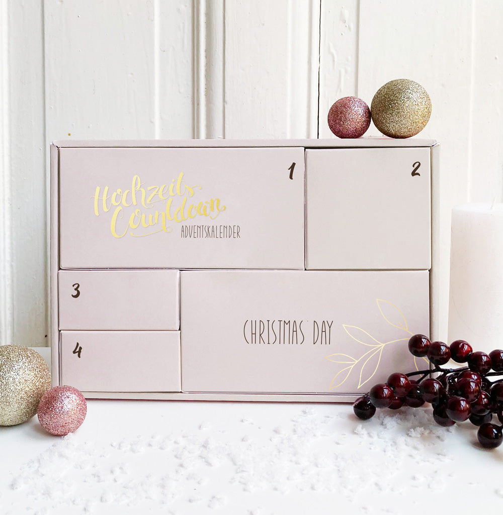 Adventskalender für die Braut Hochzeit mit 5 Türchen für den Advent - Limited Edition