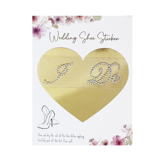 Shoe sticker "I Do" with mini wedding countdown